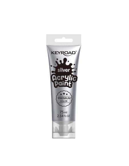 Akrüülvärv Keyroad 75ml, metallik hõbedane