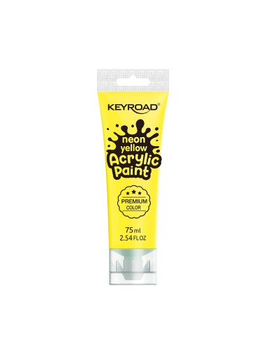 Acrylic paint 75ml,neon yellow color
