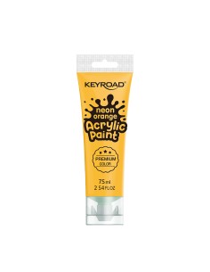 Acrylic paint 75ml,neon orange color