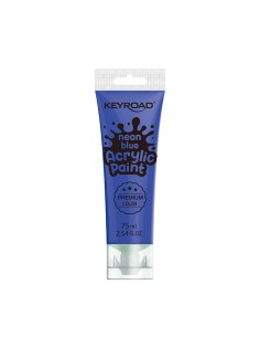 Acrylic paint 75ml,neon blue color