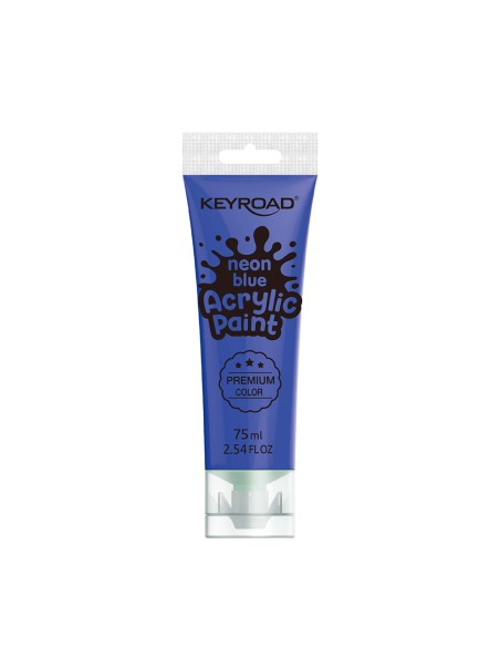 Acrylic paint 75ml,neon blue color