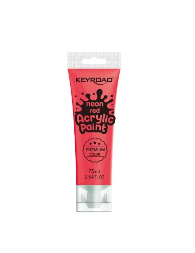 Acrylic paint 75ml,neon red color
