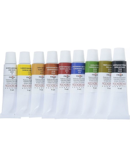 Õlivärvid Gamma Moscow palette 9-värvi