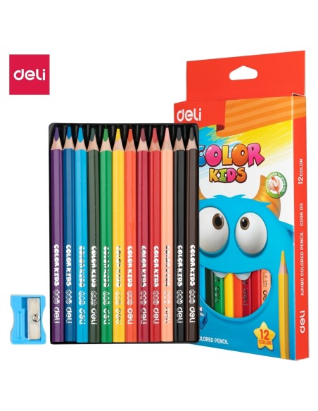 Jumbo Colored Pencil Deli 12 colors assorted
