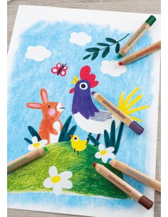 Colour pencils MiniMaxi 3in1 box of 6 2