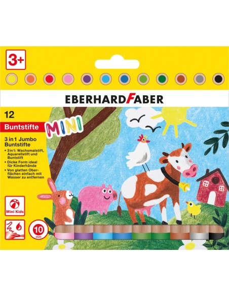 Colour pencils MiniMaxi 3in1 box of 12