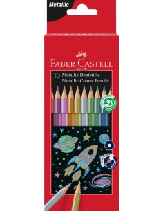 Värvipliiatsid Faber-Castell metallic 10-värvi