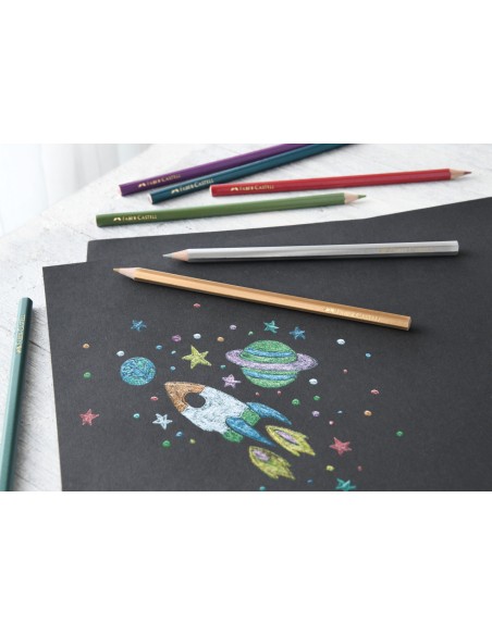 Värvipliiatsid Faber-Castell metallic 10-värvi