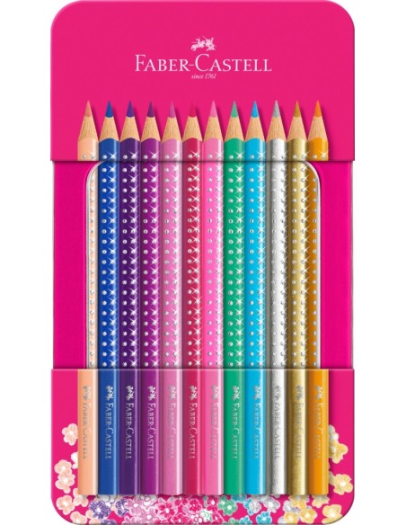 Värvipliiatsid Faber-Castell Sparkle 12-värvi