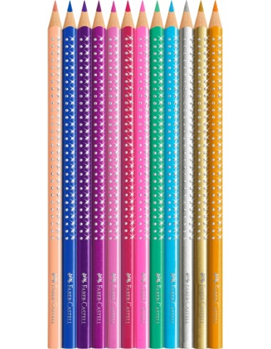Värvipliiatsid Faber-Castell Sparkle 12-värvi