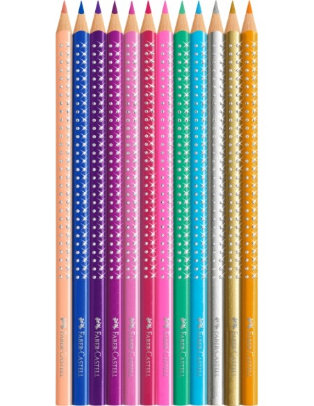 Värvipliiatsid Faber-Castell Sparkle 12-värvi