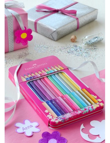 Värvipliiatsid Faber-Castell Sparkle 12-värvi