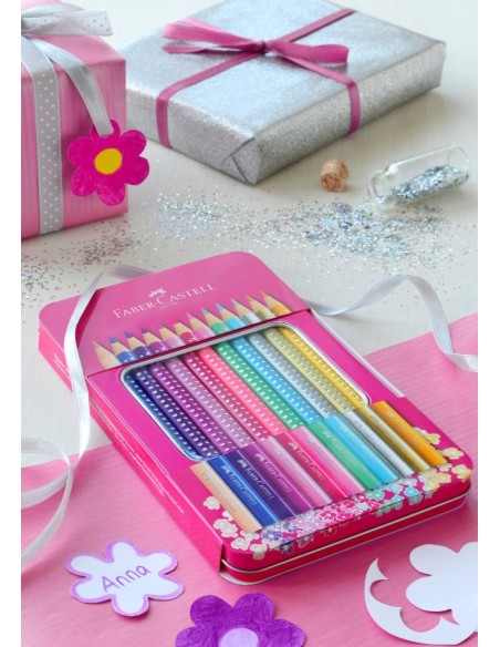 Värvipliiatsid Faber-Castell Sparkle 12-värvi