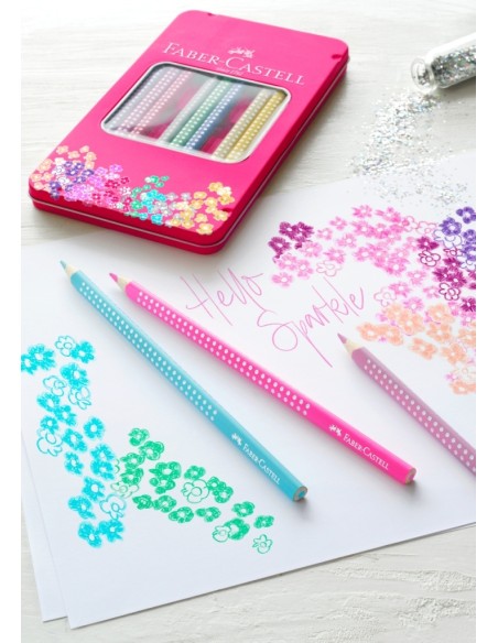 Värvipliiatsid Faber-Castell Sparkle 12-värvi