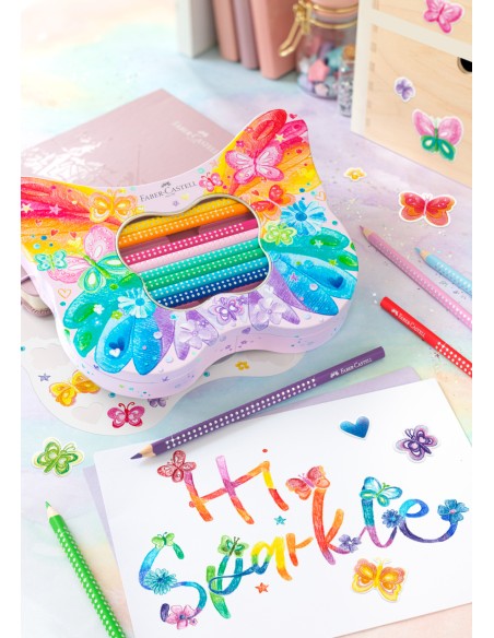 Värvipliiatsid Faber-Castell Sparkle Liblikas 20-värvi