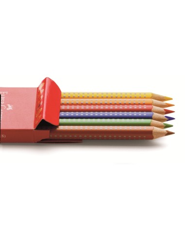 Faber-Castell Jumbo Grip colour pencil, cardboard wallet of 6