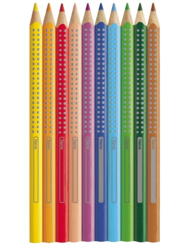 Faber-Castell Jumbo Grip colour pencil, cardboard wallet of 12