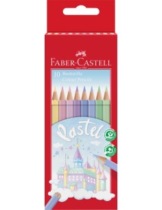 Värvipliiatsid Faber-Castell Pastell 10-värvi