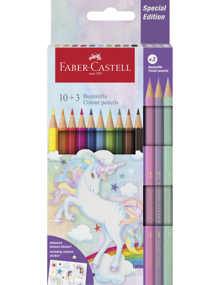 Colour pencil Castle unicorn 10+3