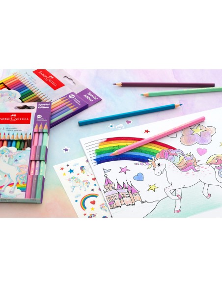 Värvipliiatsid Faber-Castell Unicorn 10+3-värvi