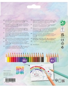 Colour pencil Castle unicorn 18+6 2