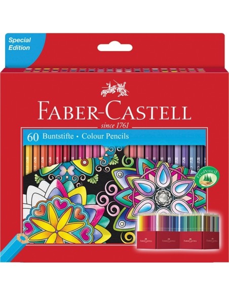 Värvipliiatsid Faber-Castell Castle 60-värvi