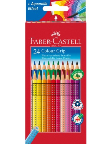 Faber-Castell Colour Grip colour pencil, cardboard wallet of 24