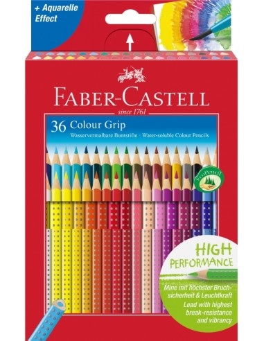 Värvipliiatsid Faber-Castell Colour Grip 36-värvi