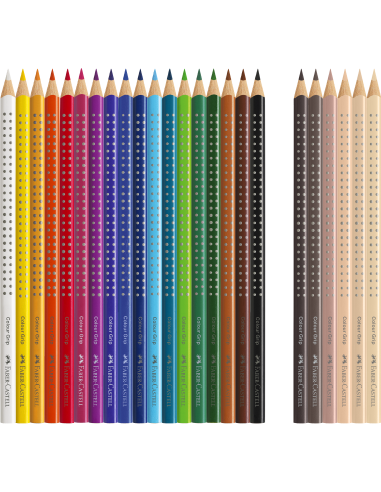 Värvipliiatsid Faber-Castell Colour Grip 18-värvi +6 nahatooni