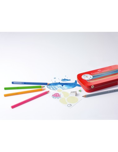 Faber-Castell Jumbo Grip Neon dry-textliner, blue