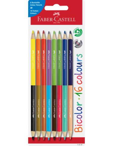 Värvipliiats Faber-Castell Bicolor 16-värvi