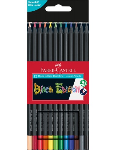 Värvipliiatsid Faber-Castell Black Edition 12-värvi