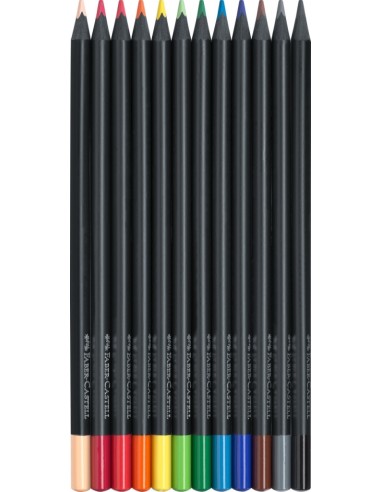 Värvipliiatsid Faber-Castell Black Edition 12-värvi