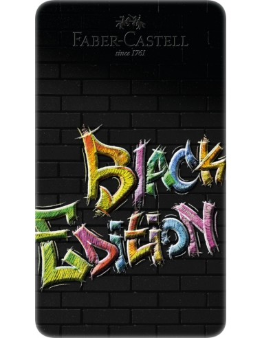 Värvipliiatsid Faber-Castell Black Edition 12-värvi metallkarbis