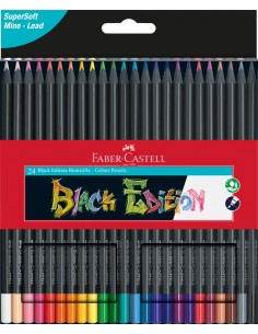 Värvipliiatsid Faber-Castell Black Edition 24-värvi