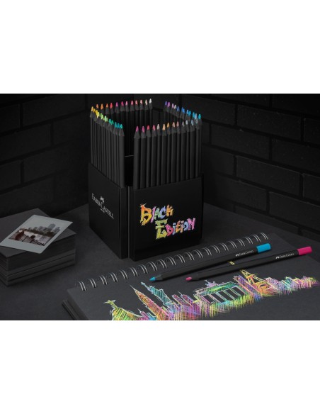 Värvipliiatsid Faber-Castell Black Edition 50-värvi