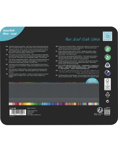 Colour Pencils Black Edition tin 100x