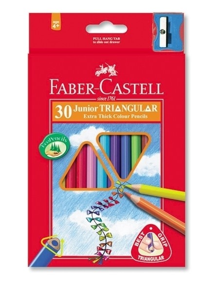 Coloring pencils Faber-Castell Jumbo 30-colors triangular + sharpener