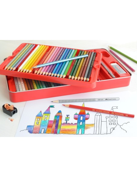 Värvipliiatsid Faber-Castell 60-värvi metallkarbis