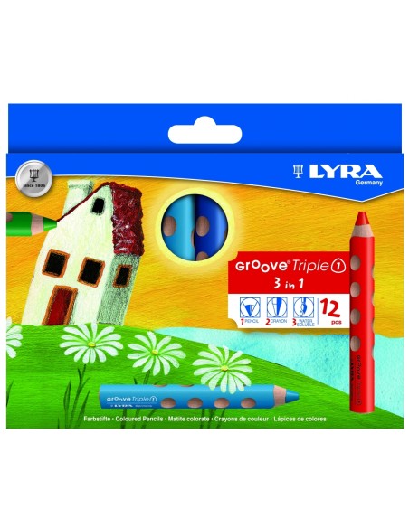 *Coloring pencils Lyra Groove Triple One 12-colors