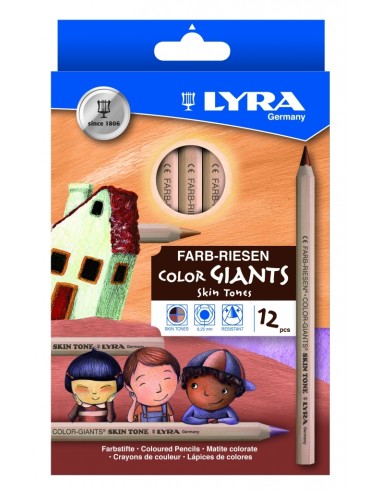 Värvipliiatsid Lyra Color-Giant Skin Tones 12-värvi