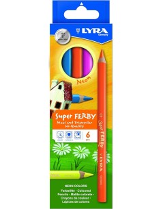 Värvipliiatsid Lyra Super Ferby Neon 6-värvi
