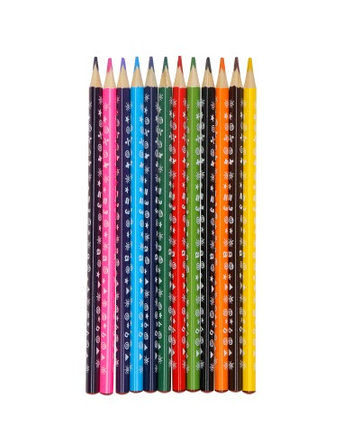 12pcs 7" triangle color pencil/color box, 3.0mm lead, super quality,