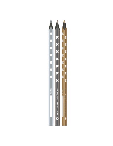 6pcs black wood metallic coloring pencil/PVC box