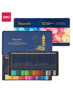 Akvarellpliiatsid Finenolo EC129 72-värvi metallkarbis
