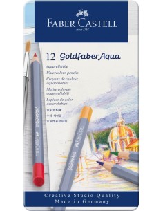 Faber-Castell Goldfaber Aqua watercolour pencil, tin of 12
