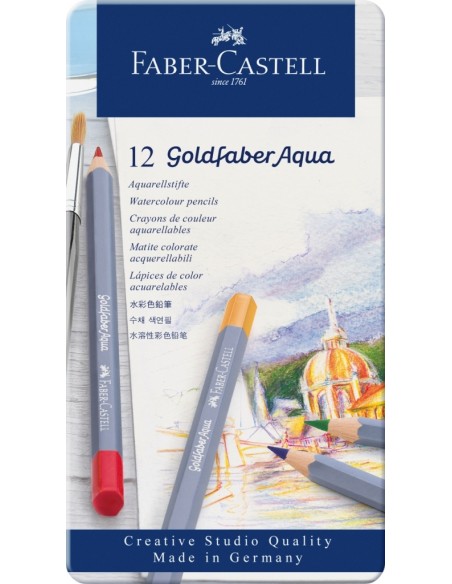 Akvarellpliiatsid Faber-Castell Goldfaber Aqua Creative Studio 12 värvi