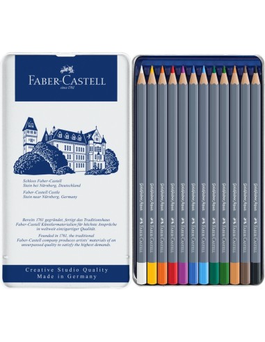 Akvarellpliiatsid Faber-Castell Goldfaber Aqua Creative Studio 12 värvi
