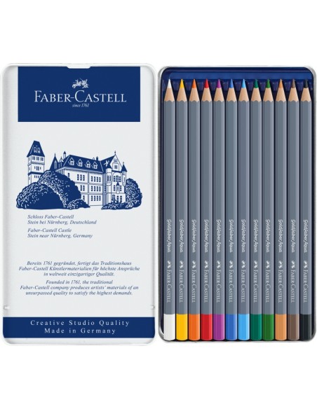Faber-Castell Goldfaber Aqua watercolour pencil, tin of 12