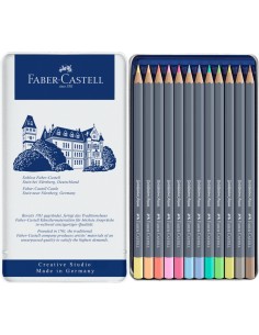 Akvarellpliiatsid Faber-Castell Goldfaber Aqua Creative Studio 12 värvi pastell 2